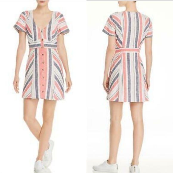 Parker Dresses & Skirts - Parker Kacey Linen Button Front Mini Flag Dress